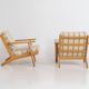 Pair of early GE-290 lounge chairs by Hans J. Wegner