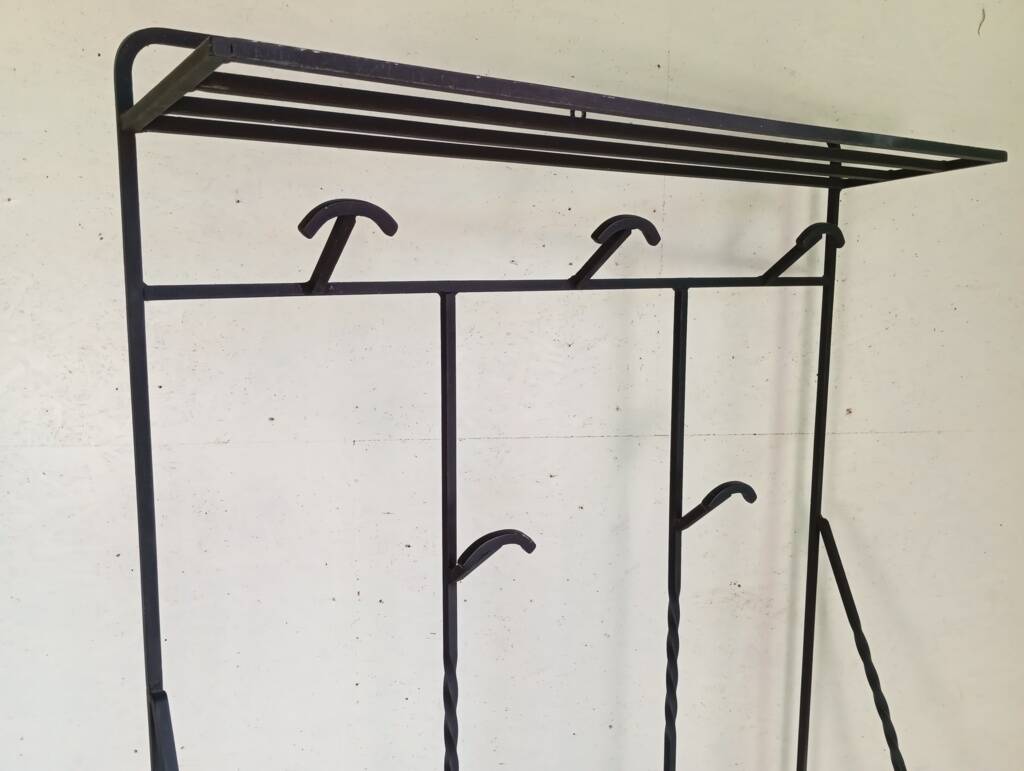 Large modernist wrought iron cloakroom from the 1950s.