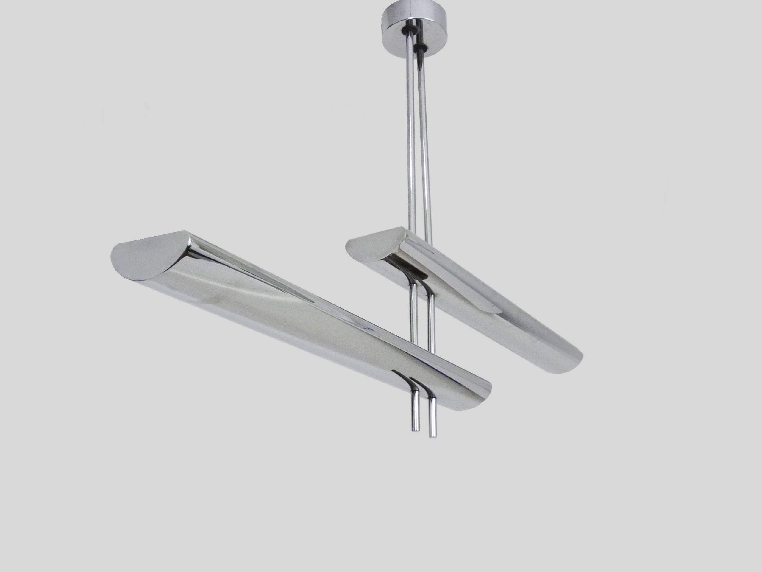 French Crown Halogen Pendant Chandelier from Maison Lucien Gau LG, 1980s