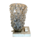 Structured glass bedside lamp 60s/70s hillebrand
