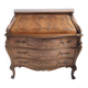 Commode baroque vintage en noyer massif avec motifs incrustés, Italie