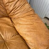 Fauteuil en cuir années 80
