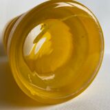 Yellow glass vase