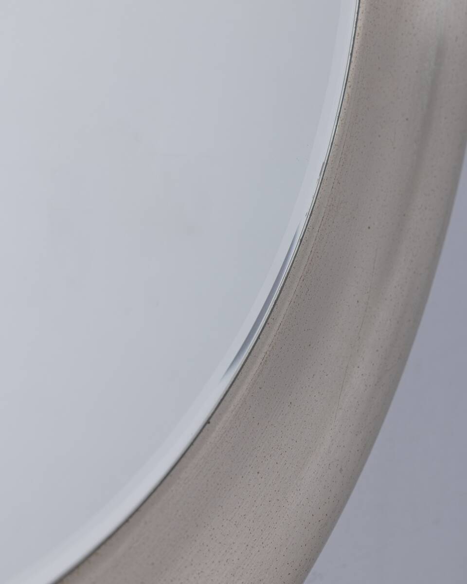 VINTAGE 1960S ROUND WALL MIRROR IN METAL BY GOFFREDO REGGIANI