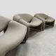 Set of 3 vintage Dutch design groovy chairs F598 'Wabi sabi'