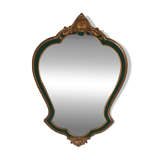 Gold leaf gilded wooden mirror