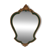 Miroir en bois doré à la feuille d'or