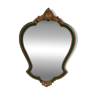 Gold leaf gilded wooden mirror