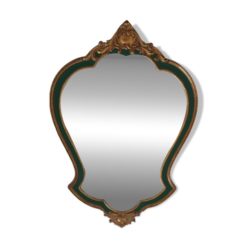 Gold leaf gilded wooden mirror