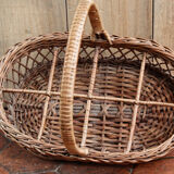 Panier à bouteilles en osier