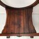 Pair of armchairs old curule called carved wooden dagobert