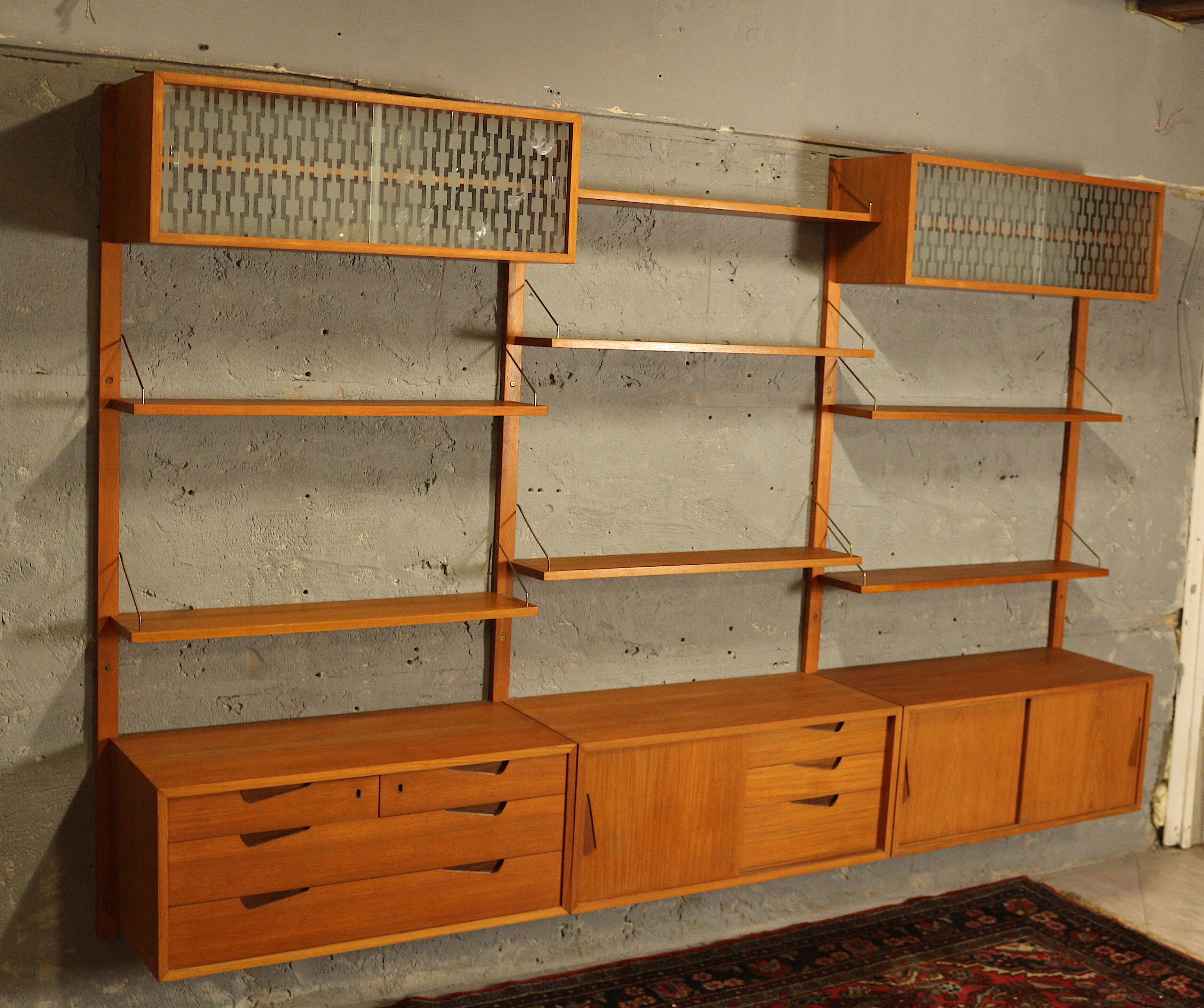 Mid Century Wall Unit by Rival Brødrene Jåtog Mobelfabrik, Norway 1960's