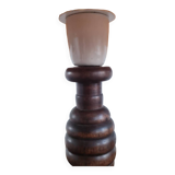 Lampe à poser en bois tourné