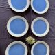 6 blue plates Villeroy and Boch Model Lido Year 50