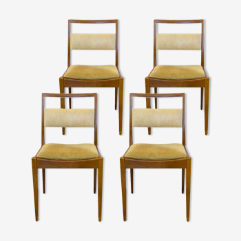 Set of 4 Mid Century Chairs by Guilleumas, Spain, 1960's