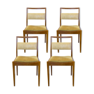 Set of 4 Mid Century Chairs by Guilleumas, Spain, 1960's