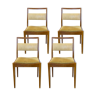 Set of 4 Mid Century Chairs by Guilleumas, Spain, 1960's