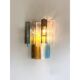 21st Century Multicolored "Squared" Murano Glass Wall Sconces - a Pair