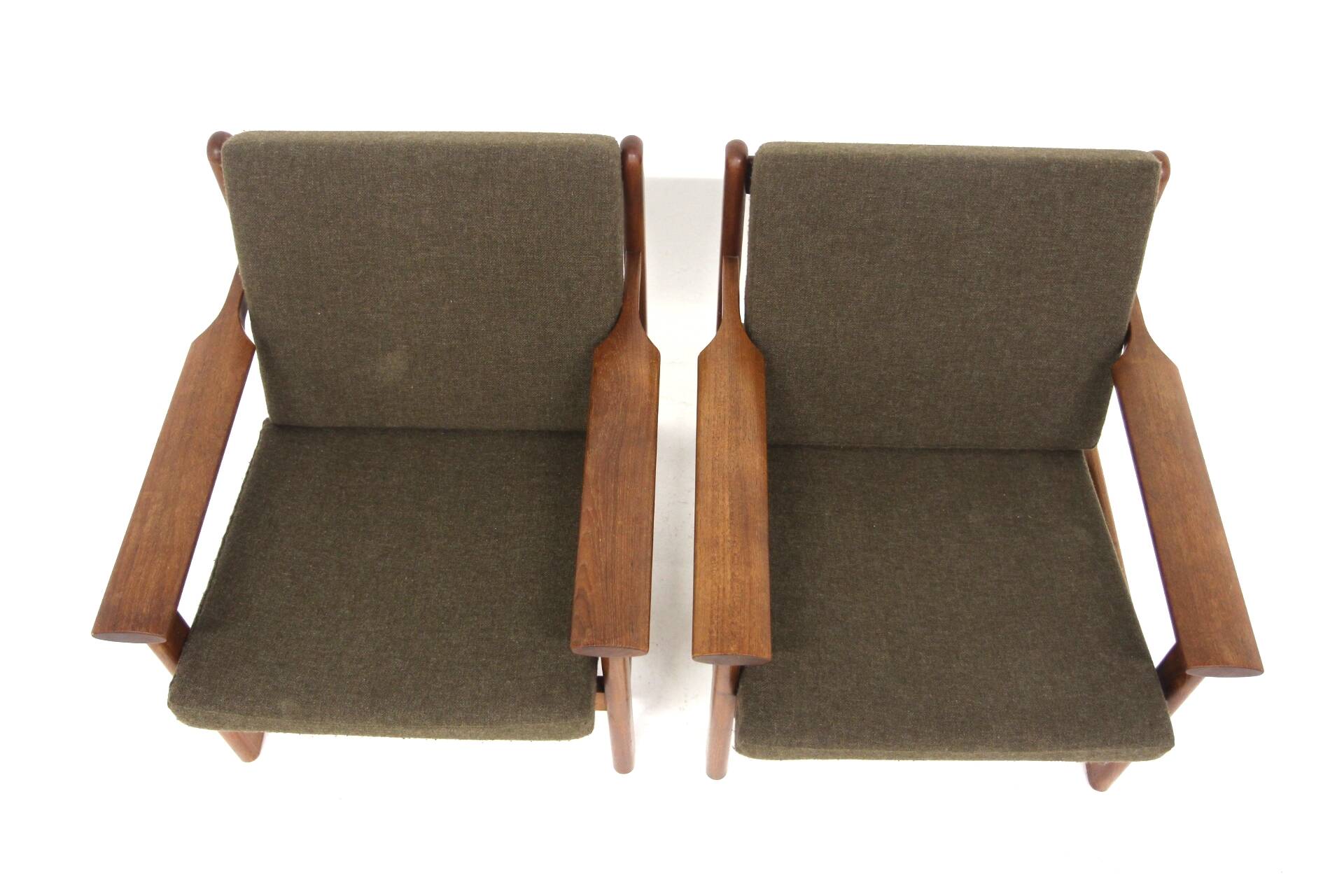 Set of 2 Scandinavian teak armchairs, Poul Volther, Gemla Möbler, Sweden, 1