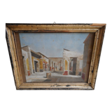 Watercolor nineteenth of the ruins of Pompeii.