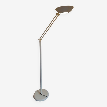 Reading floor lamp Italy 70s cream color.