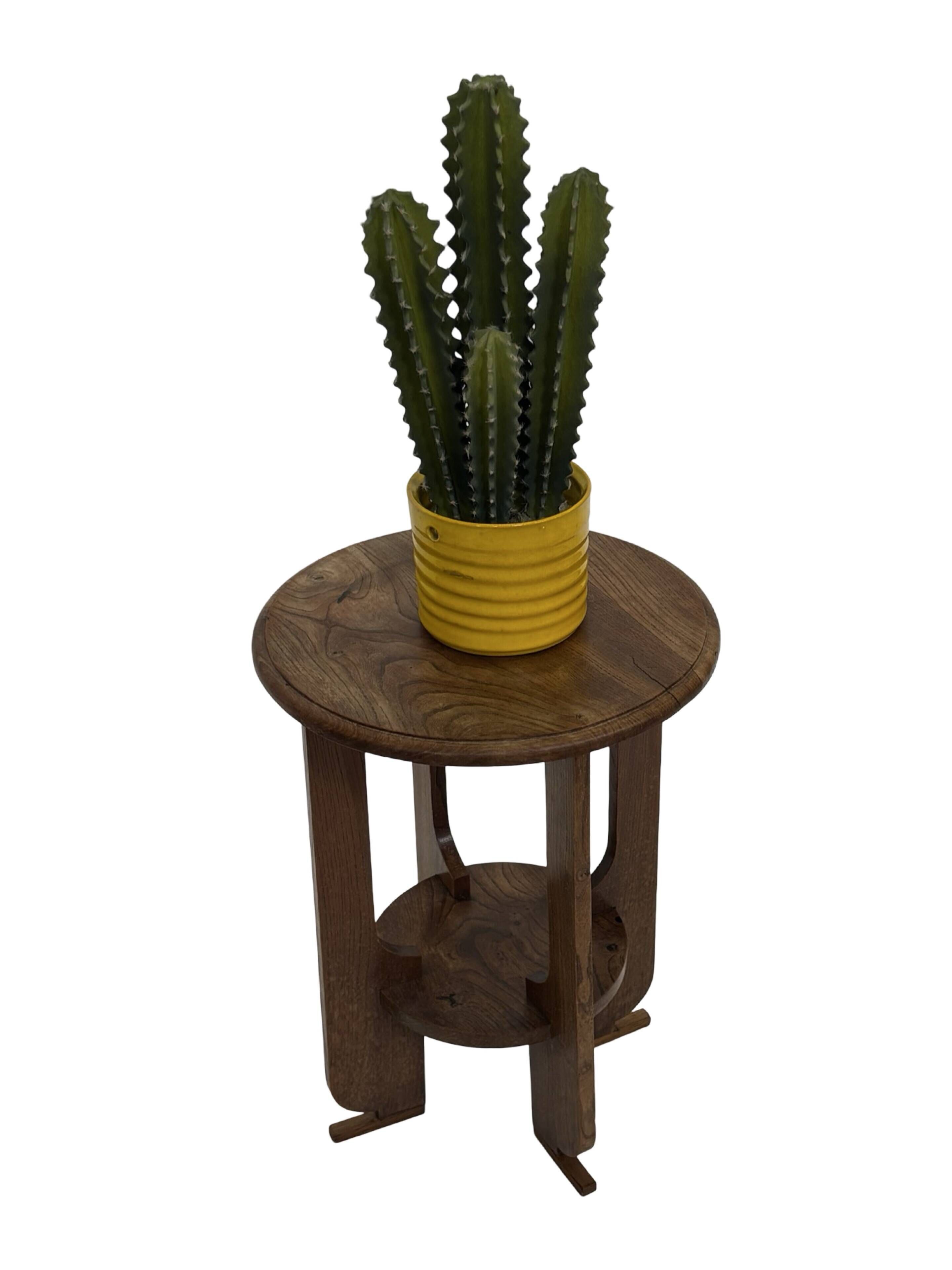 Table d'appoint Art Déco petite en chêne design minimaliste