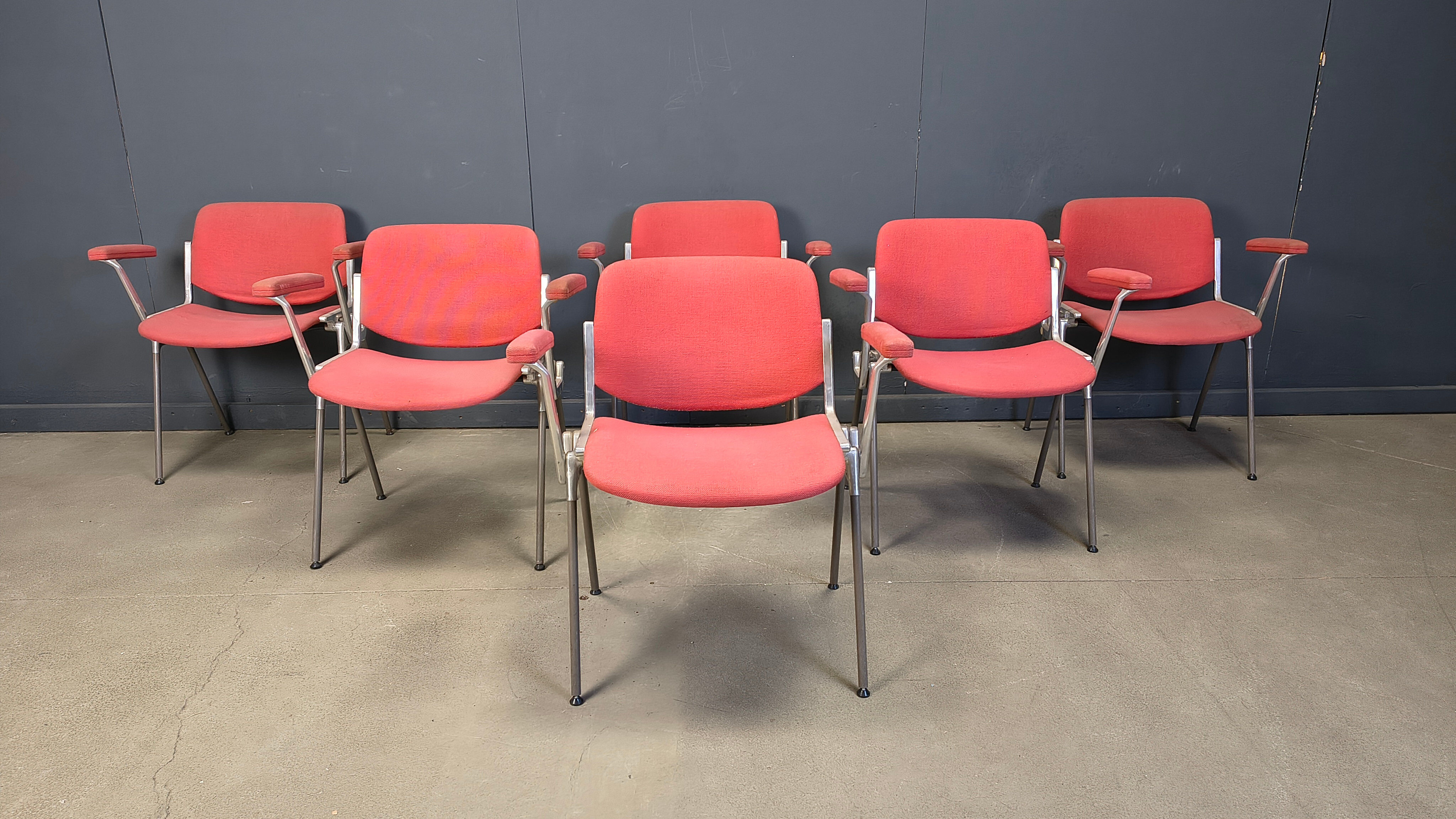 Chaises latérales vintage DSC 106 par Giancarlo Piretti pour Castelli, années 1970 - ensemble de 6