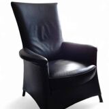 2 x armchair by Wittmann, design Paolo Piva, model Alta Highback, black leather