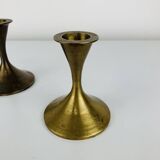 Pair of Scandinavian brass candlesticks, 1960s