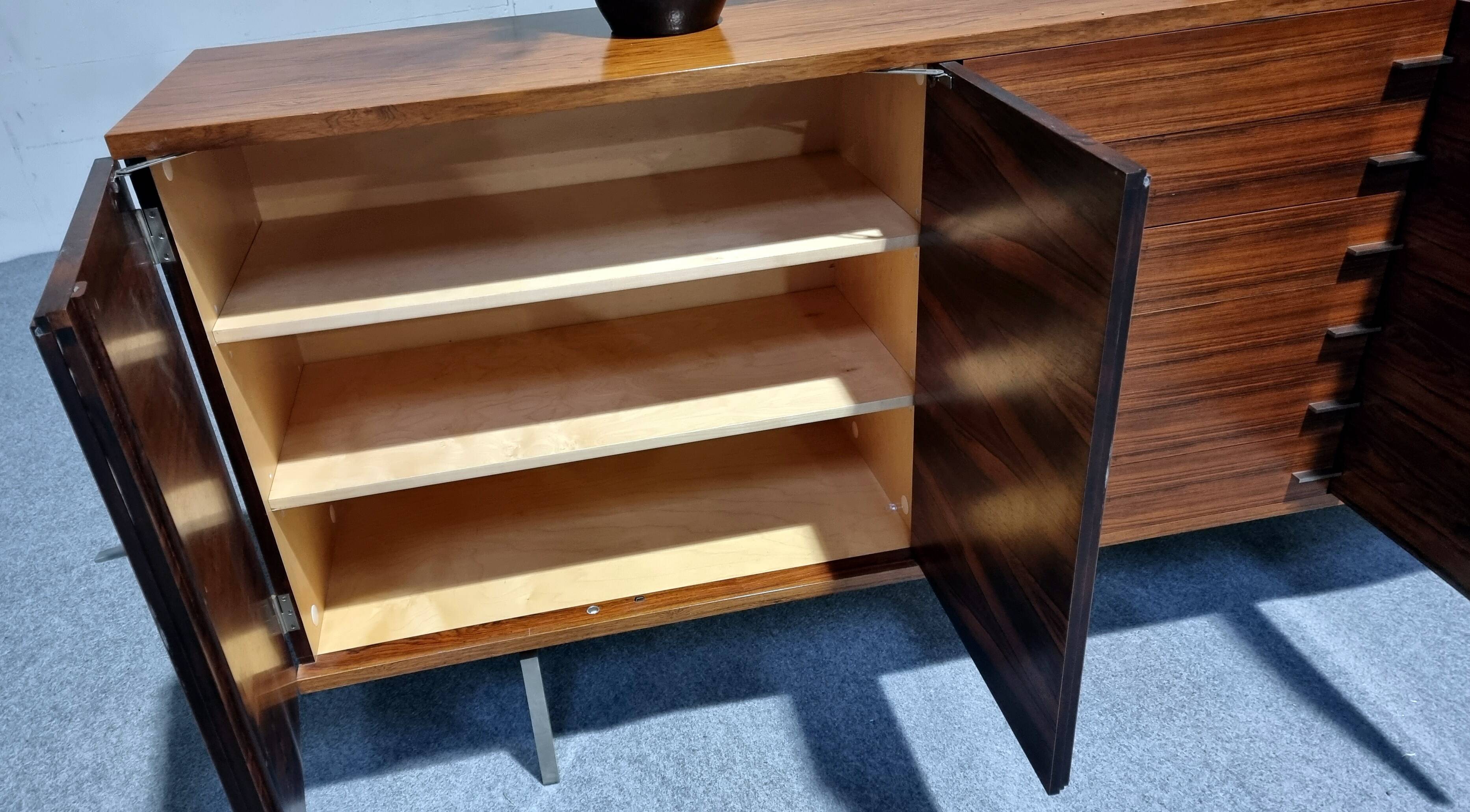 Swiss Form Scandinavian Sideboard in Rosewood from the 60s