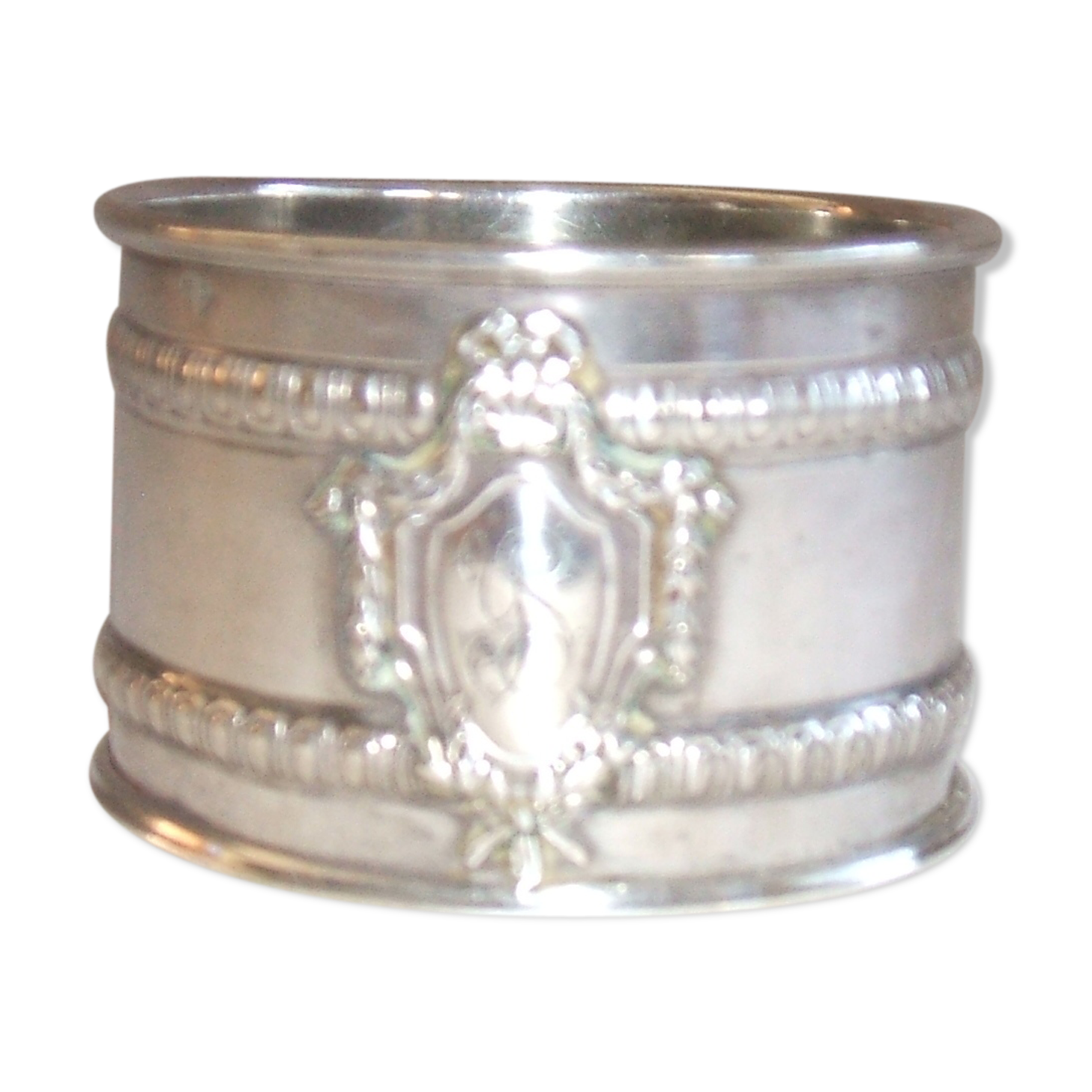 Massive silver towel ring