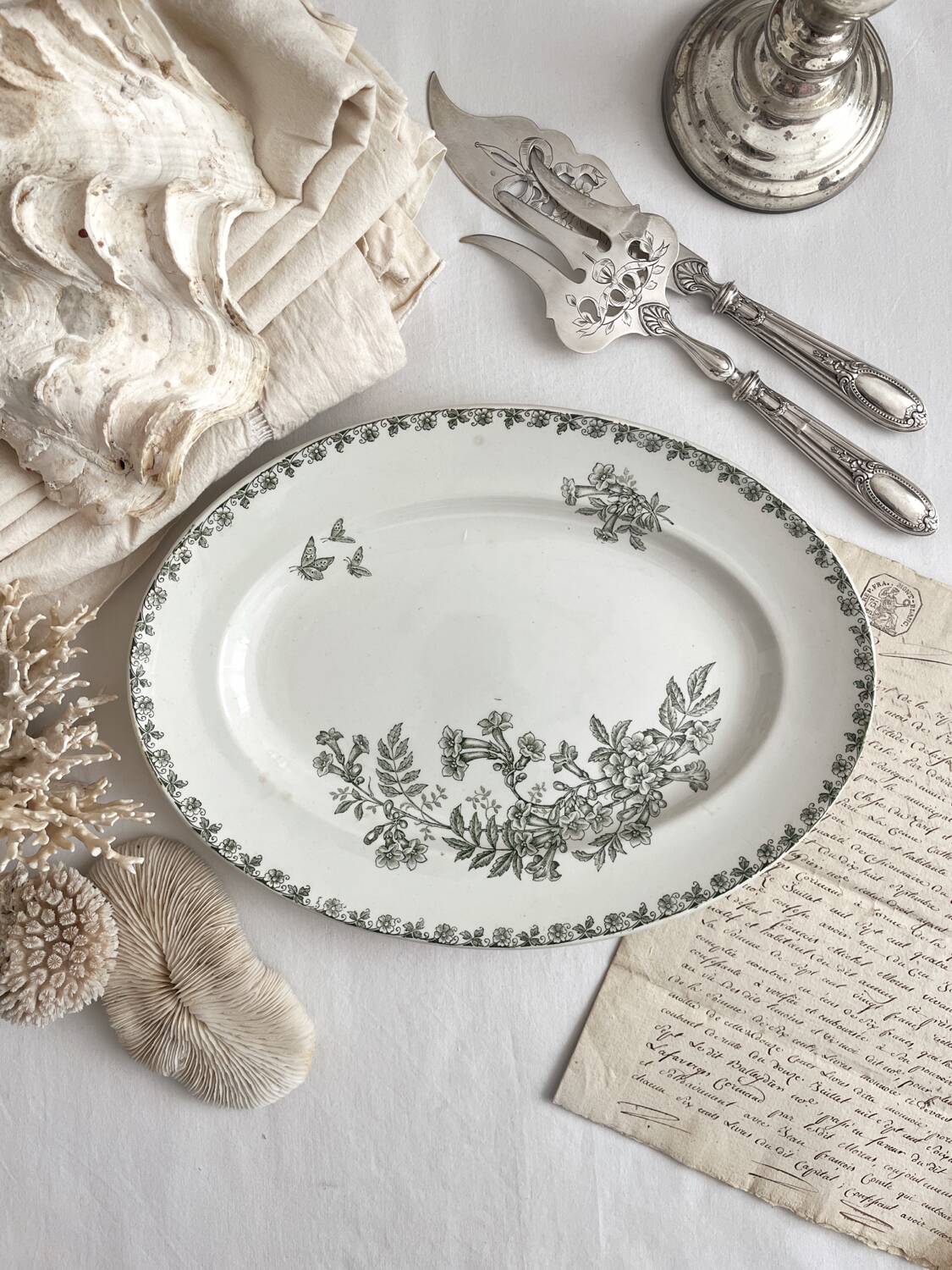 Oval ironstone dish "Denise" Saint Amand