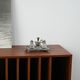 Decorative Art Deco table set – metal tray with glass flacons, European craftsmanship