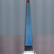 Pair of sterling silver and enamel candlesticks 1927 by Charles Green & Co.