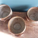 Soup bowls and cups in Puisaye stoneware by Jean-Pierre Prud'homme