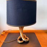 Cobra sculptural lamp in brass – Vintage French work, circa 19