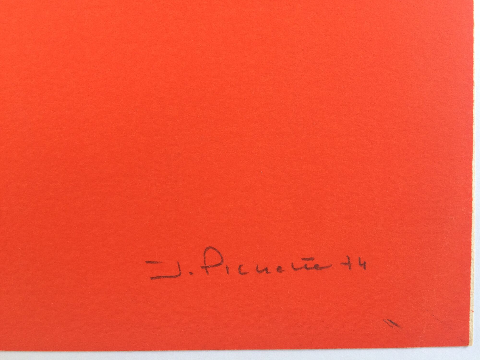 James pichette, rouge à cordes, 1974. lithographie originale sur papier arches signée et numérotée