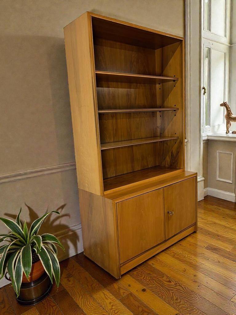 Vintage wooden library/display cabinet