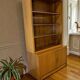 Bibliothèque/vitrine vintage en bois