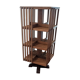 Massive teak revolving library 30s