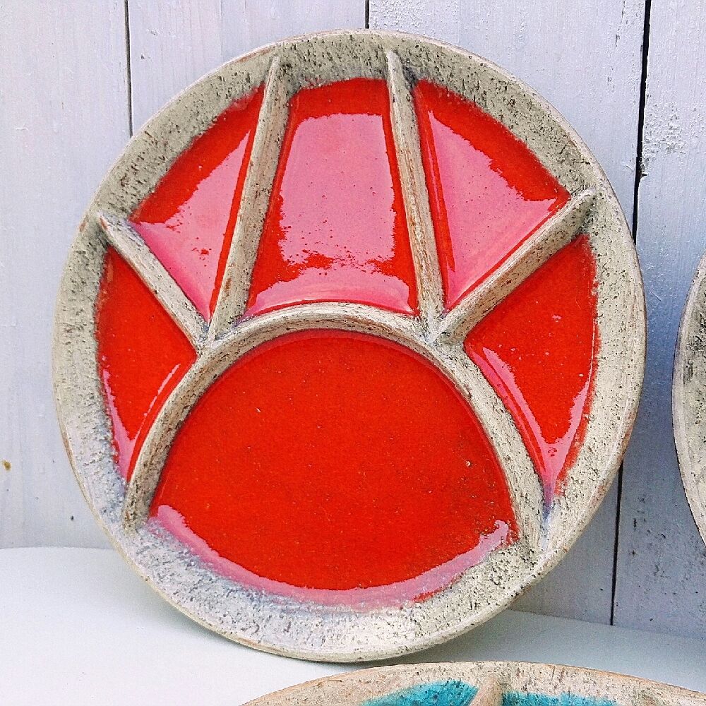 Six ceramic fondue plates Hugo Kohler Biel