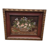 Vintage Oil Painting Flowers H. Storm, 1970s