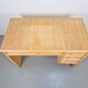 Vintage French Bamboo Rattan Desk with Drawers, 1970s