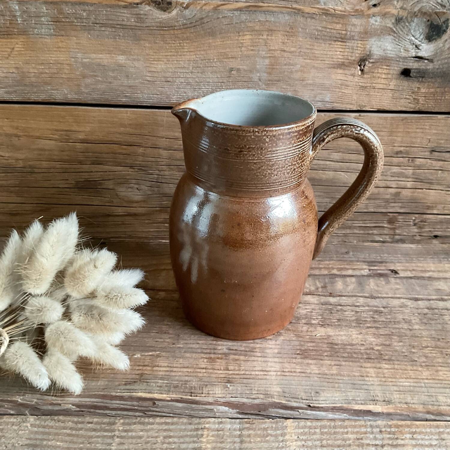 Stoneware pitcher from Berry, France