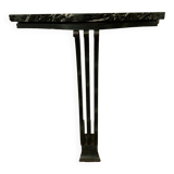 Art Deco console in wrought iron hammered XX century