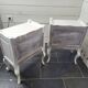 Pair of white patinated Louis XV style bedside tables