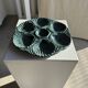 Plat à compartiment coquillages turquoise D28