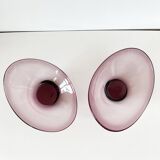 Pair of purple glass empty pockets 1960