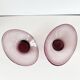Pair of purple glass empty pockets 1960