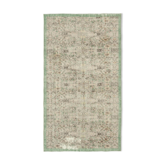 Handwoven decorative anatolian beige rug 155 cm x 273 cm